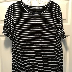 Navy and White Striped T-Shirt